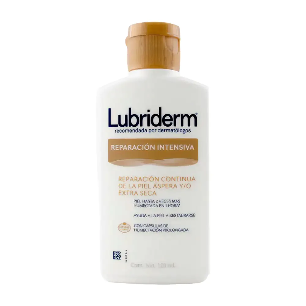 1pz crema lubriderm reparación intensiva para piel áspera y extra seca, 120ml / 528939