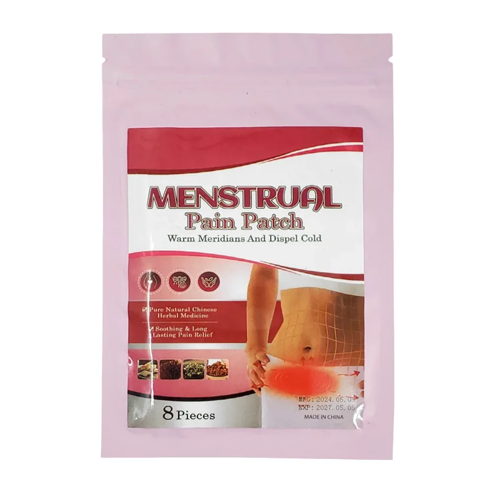 Paquete con 8 parches térmicos para los cólicos, con extractos naturales