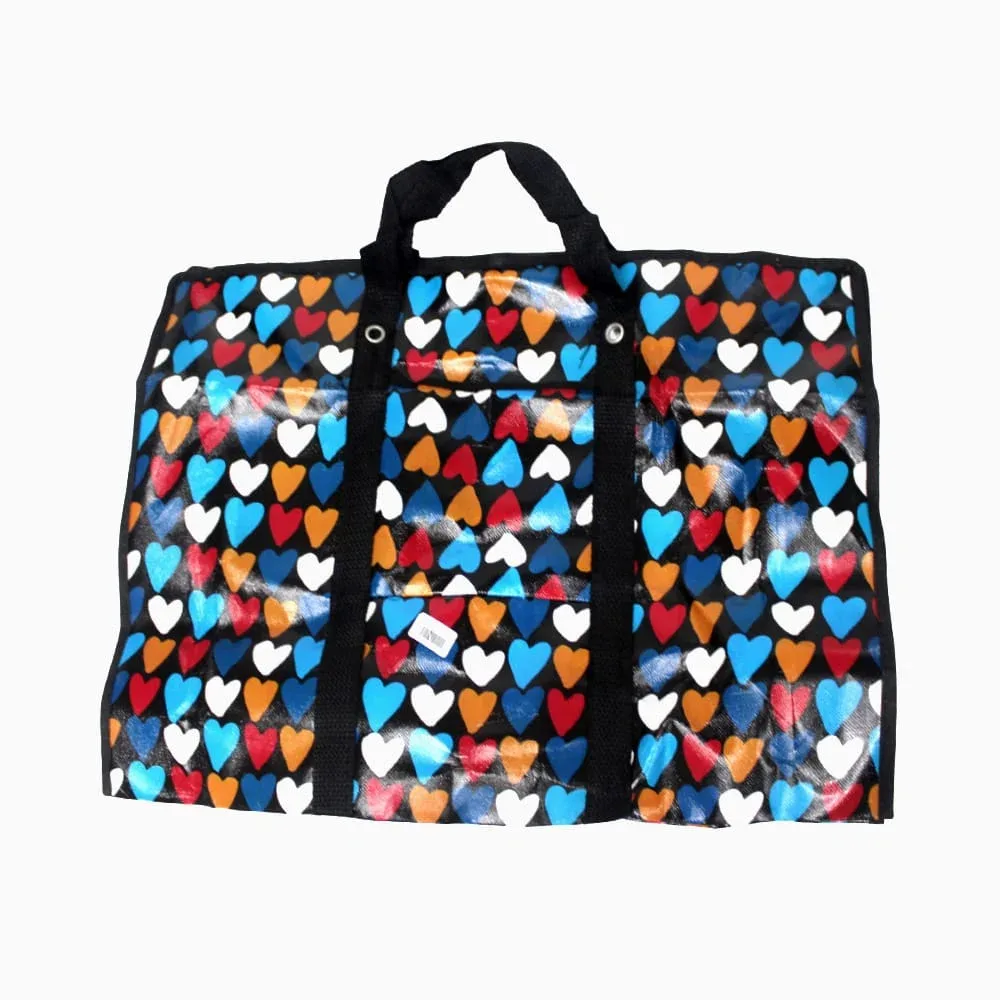 Bolsa de plástico ecológica multifuncional 59x44cm de 2 compartimientos, variedad de diseños y colores / 900027 / dx12-18