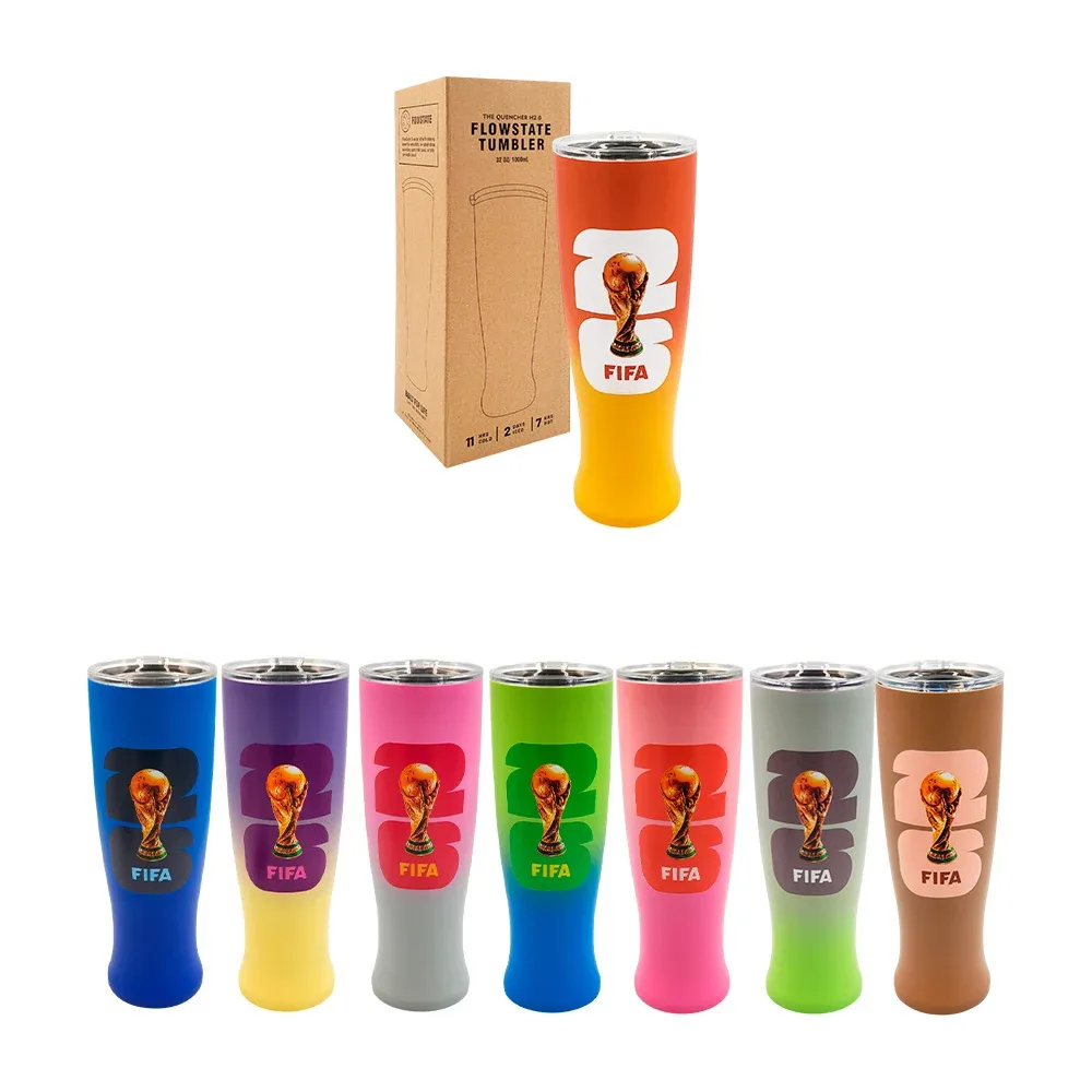 Vaso termo de acero inoxidable 32oz con estampado / flowstate tumbler