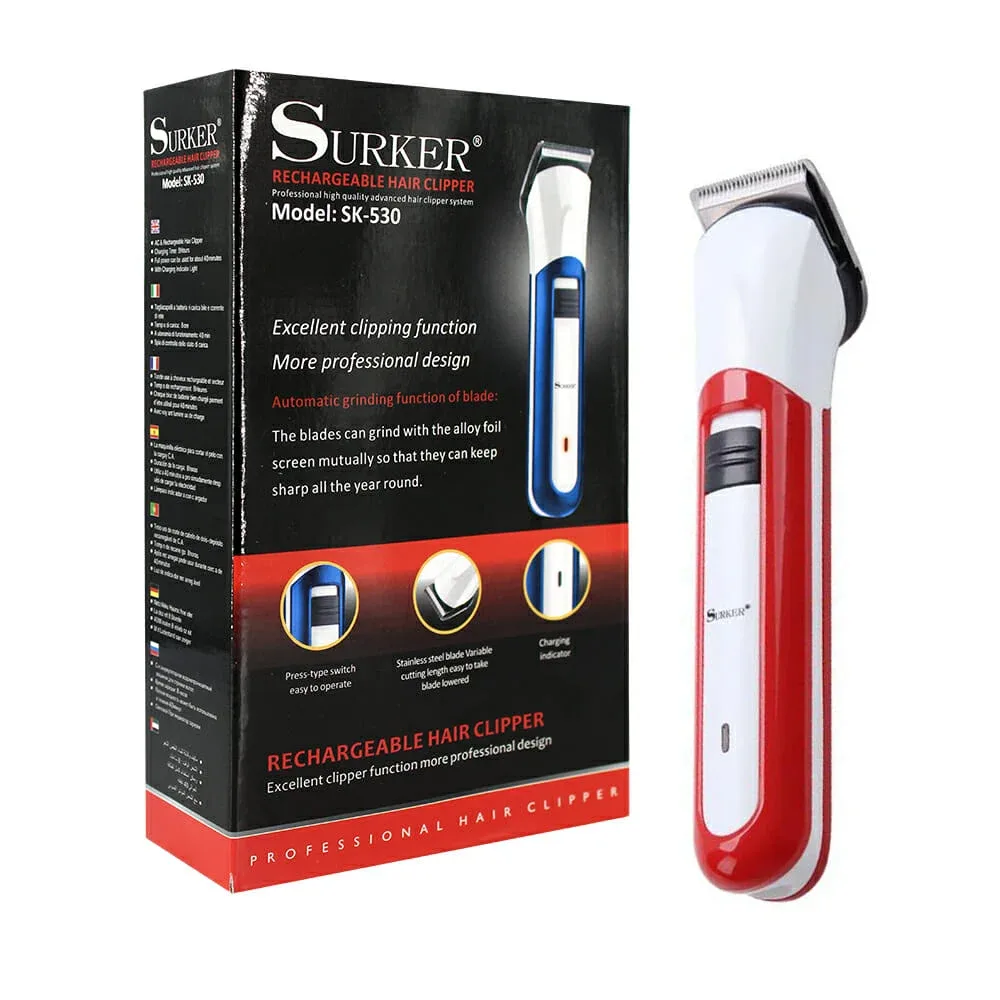 Máquina inalámbrica recargable surker para cortar el cabello / sk-530