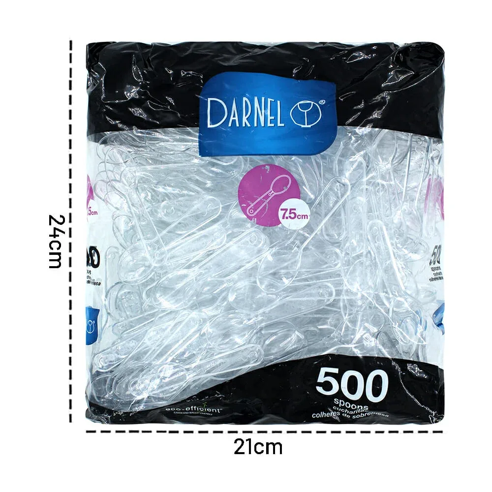 Paquete 500 pzas cucharitas neveras 7.5cm / darnel 14136