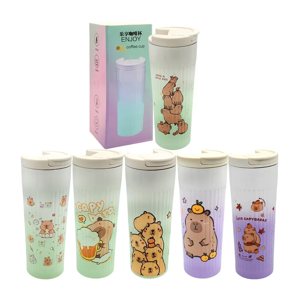 Vaso termo de 500ml de acero inoxidable con diseño de capibara, variedad