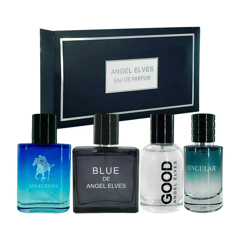 Set con 4 perfumes de 30ml en spray para caballero, angel elves, eau de parfum