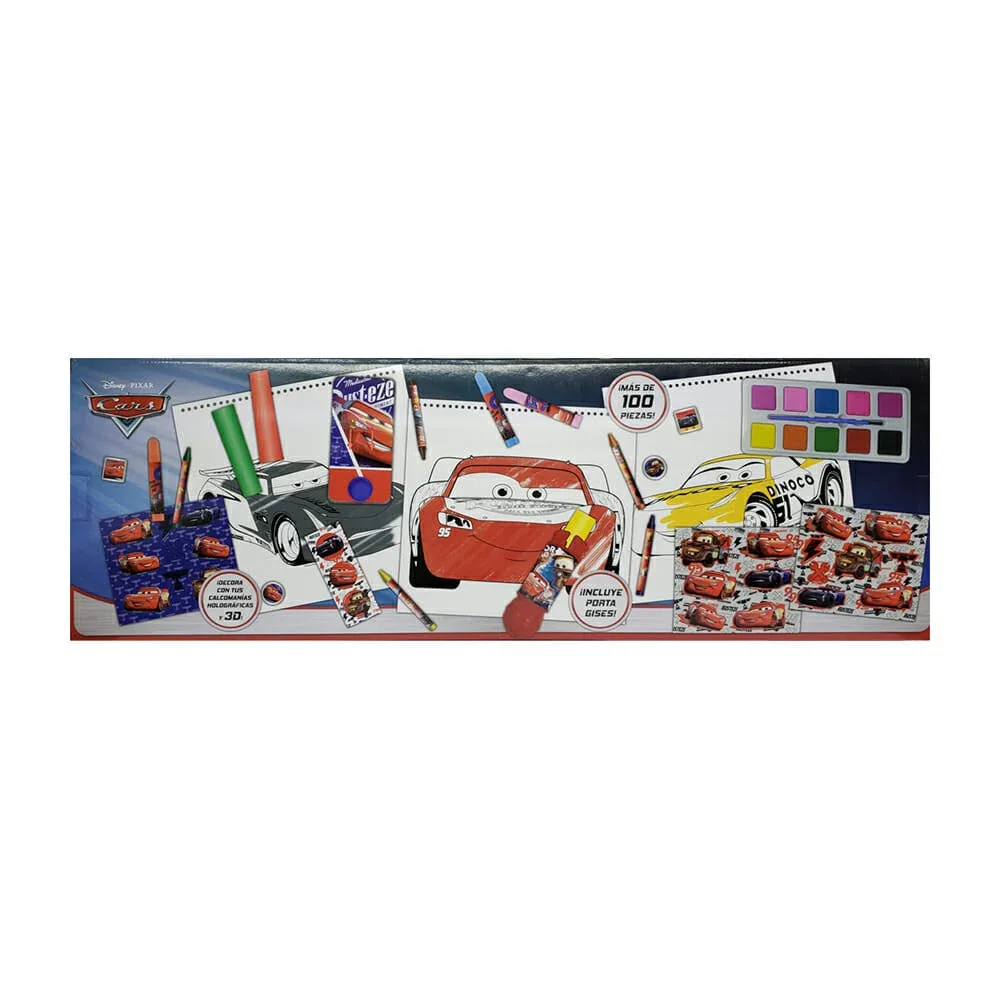 Super set de arte con 49 accesorios y diseño de cars / 41189a