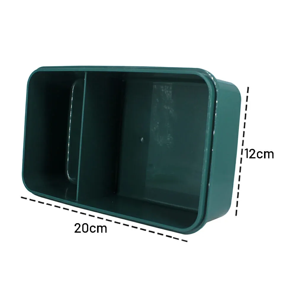 Tupper de plástico lunch box rectangular + cubiertos, variedad de colores / 1681483