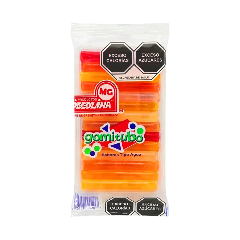 Paquete gomitubo minis de agua piccolina, variedad de sabores, 50pzs, 110g / 403015