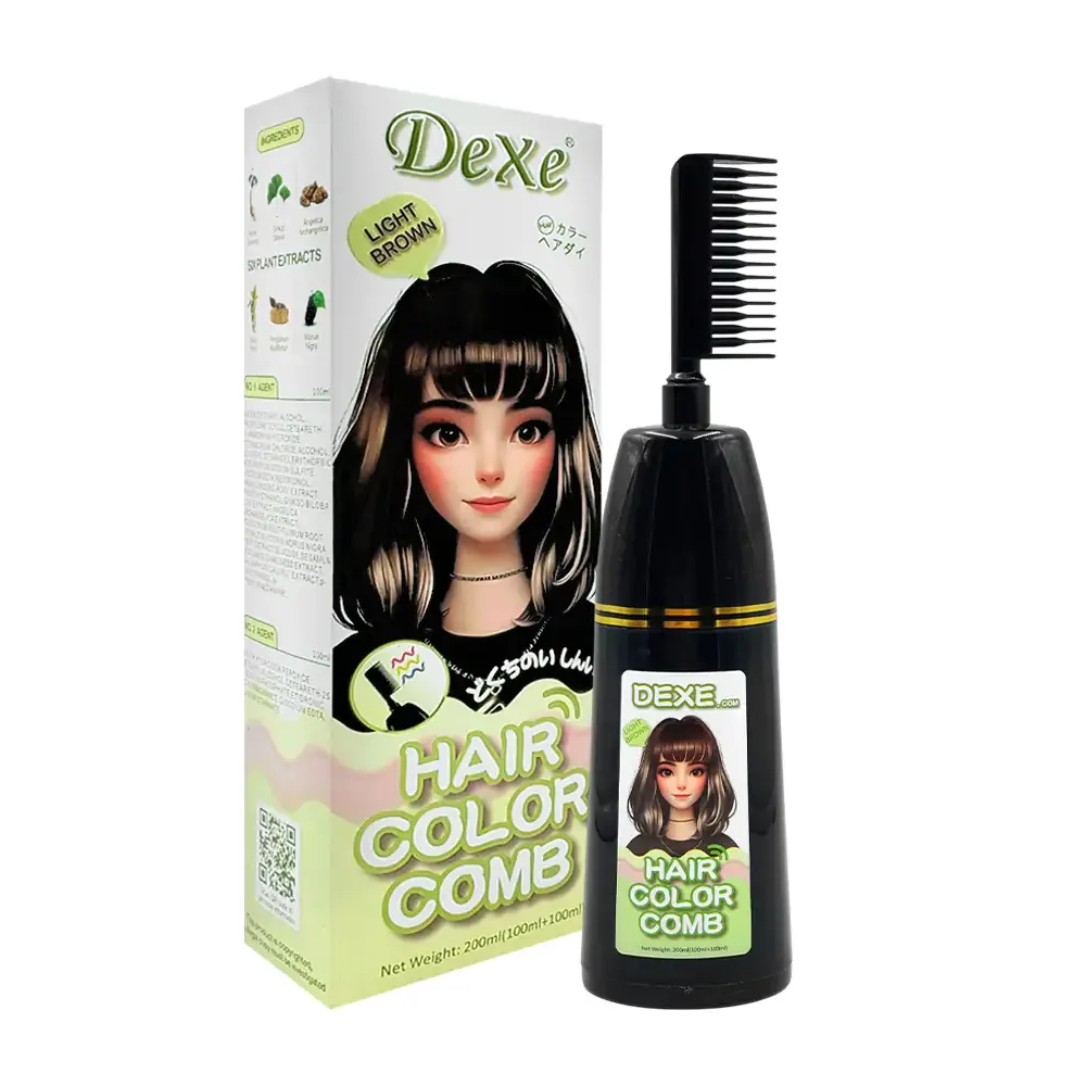 Tinte para el cabello, tono castaño claro, 200ml + accesorios / 314863
