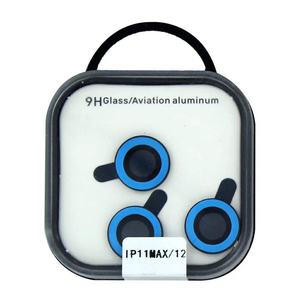 Juego de 3 protectores 9h para cámaras de iphone, variedad de medidas y diseños / 9h glass/aviation aluminum / mica camara iphone /