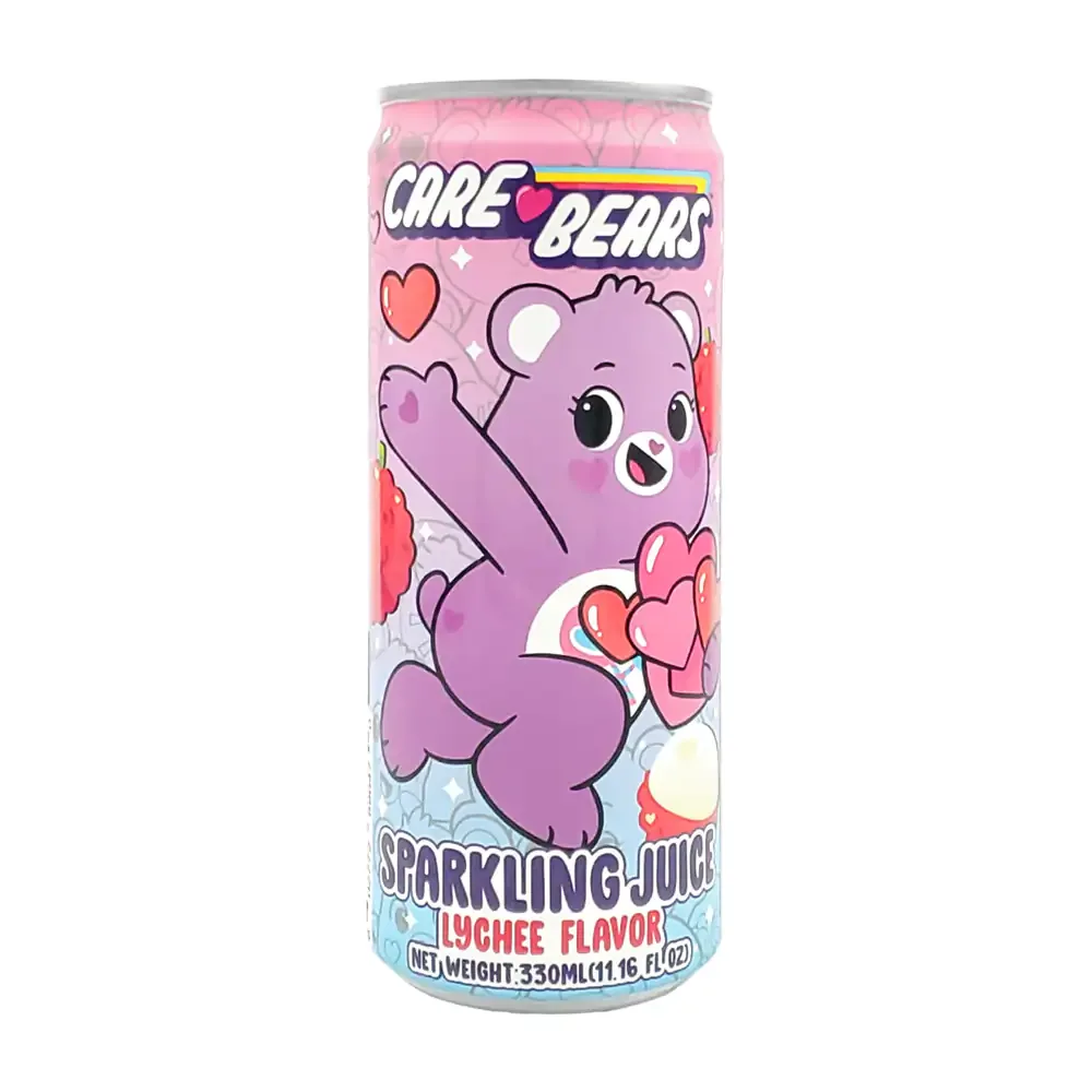 1pza bebida carbonatada 330ml con temática de ositos cariñositos, sabor lichi  / 896470