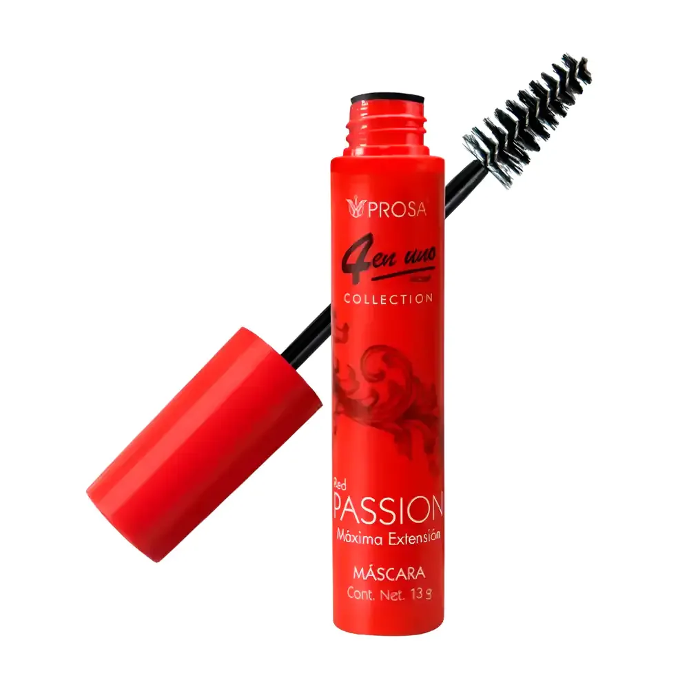 Rimel máscara para pestañas prosa 4en1, red passion de máxima extensión, 13g