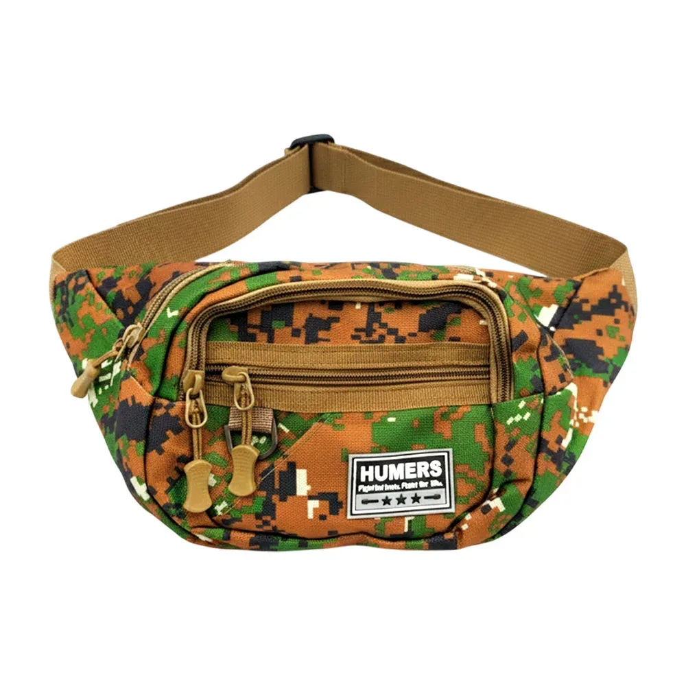Cangurera humers con 4 compartimentos, ajustable, estampado camuflaje, variedad