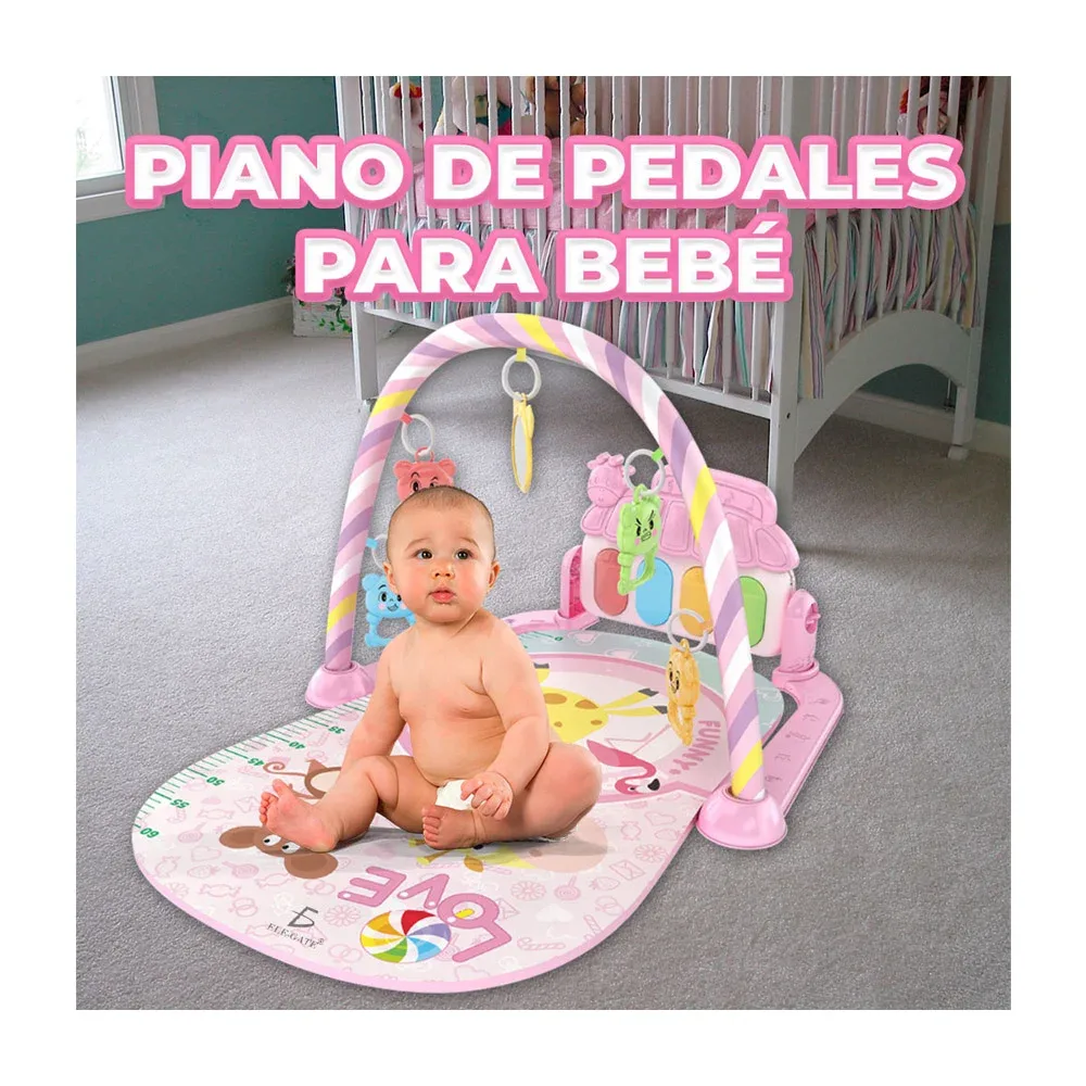 Tapete de juguete interactivo para bebes con piano y accesorios para niña / jug.518a-24