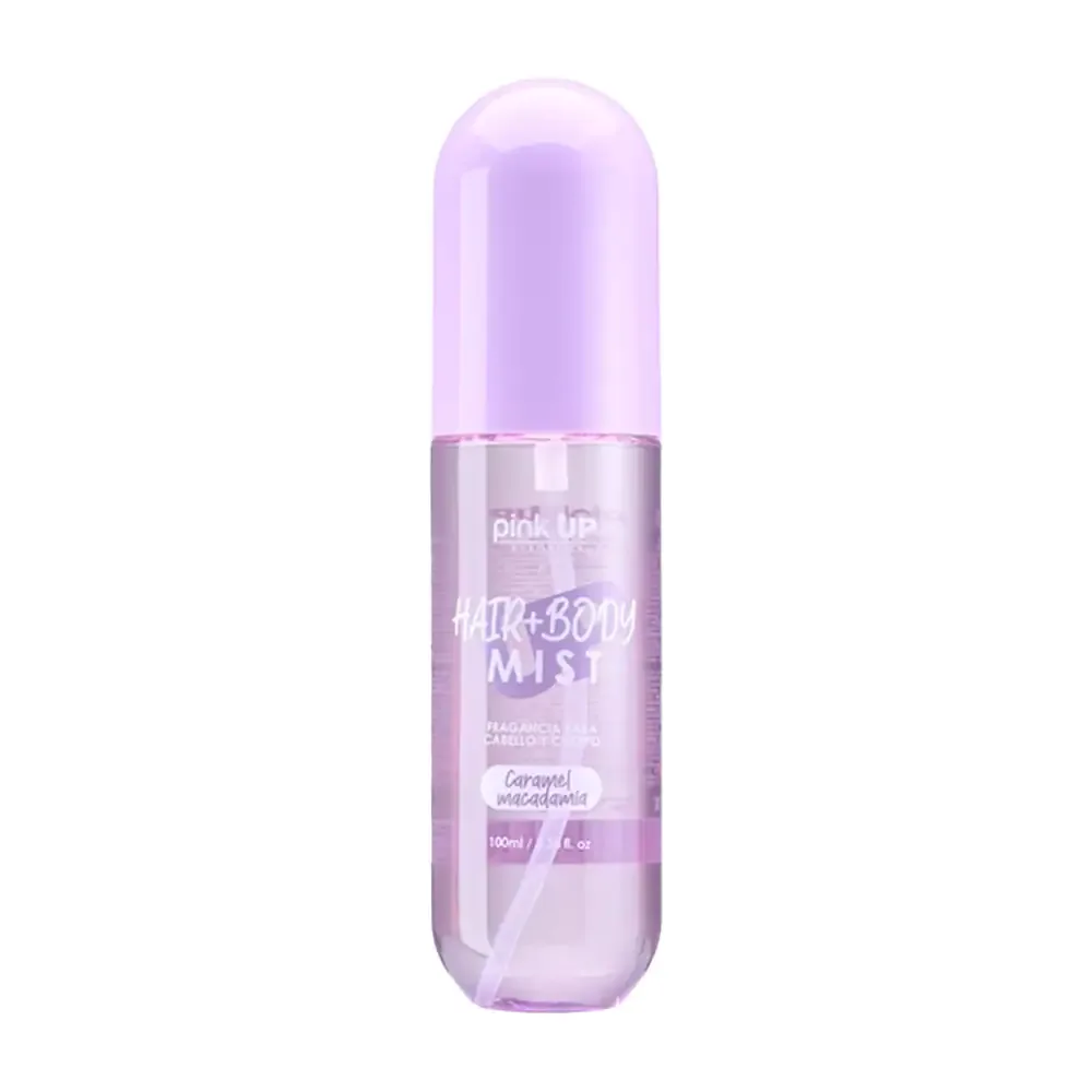 Perfume pink up para el cuerpo y cabello aroma caramel macadamia, 100ml