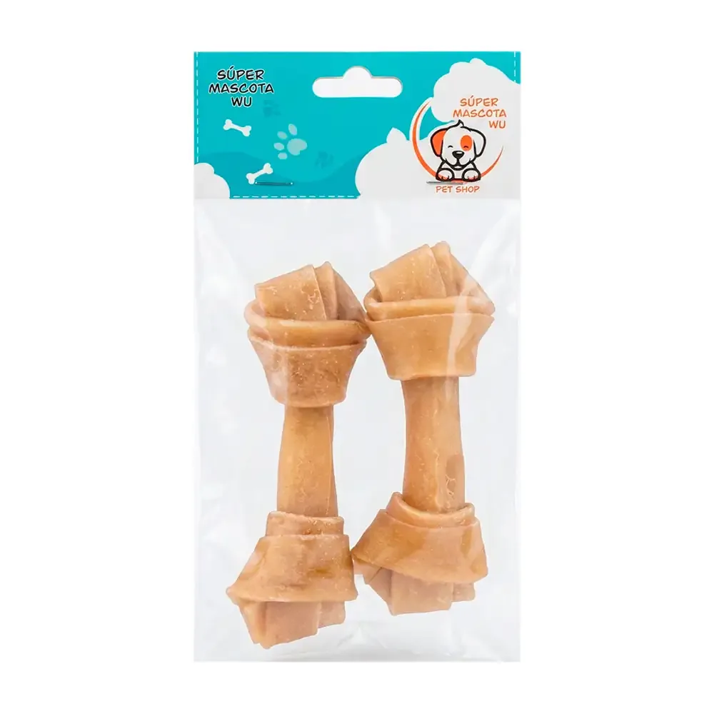 Paquete con 2 huesos para perro de carnaza tipo enrollados, 13cm / 06265