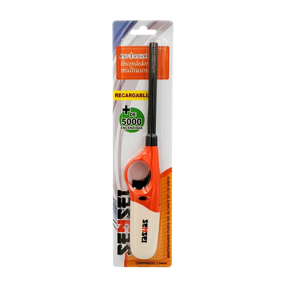 Encendedor sensei tipo antorcha recargable multiusos, variedad de colores