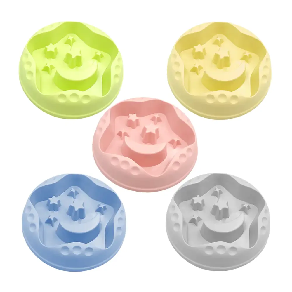 Plato entrenador para mascota con diseño de estrellas, variedad de colores