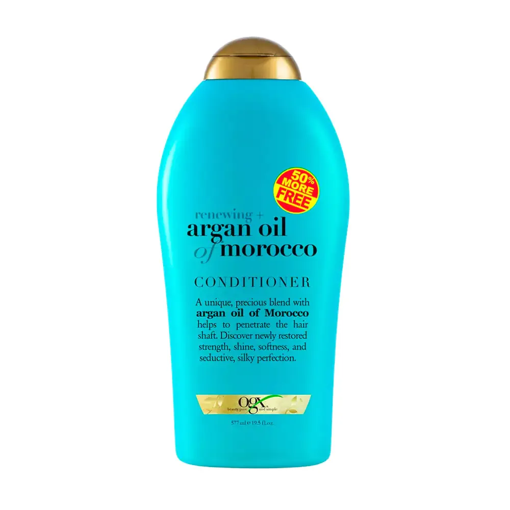 Acondicionador ogx con extracto de argán para cuidar el cabello maltratado