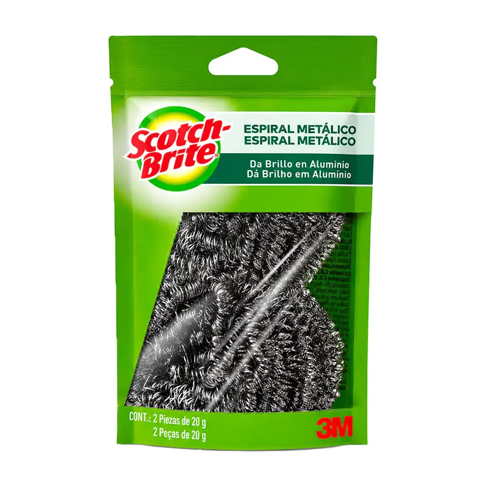 Paquete con 2 con fibras metálicas en espiral scotch brite / 20g