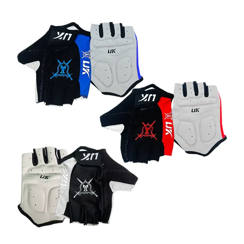 1pzas de guantes deportivos ljk de medio dedo, variedad de colores / t-606-h01