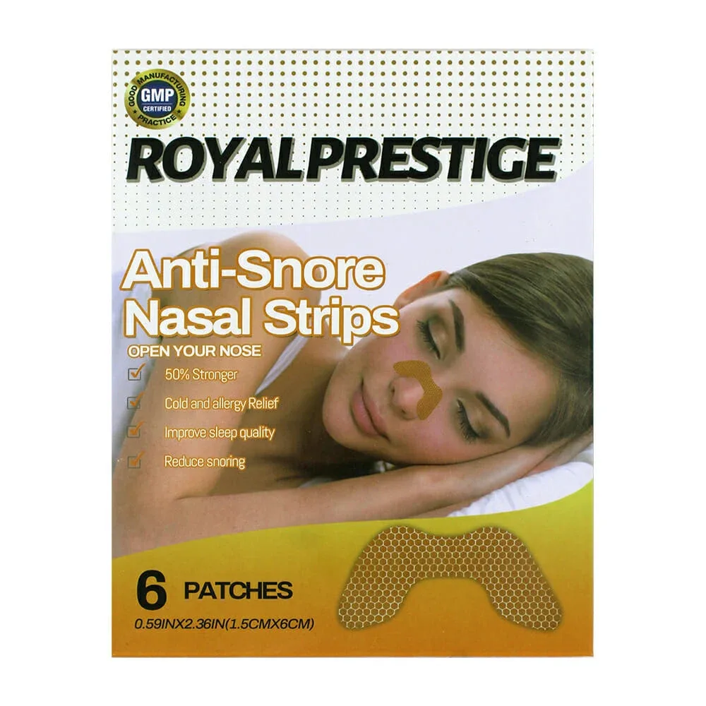 Paquete con 6 parches anti ronquidos / anti-snore nasal strips / ze-0914 / gh4814