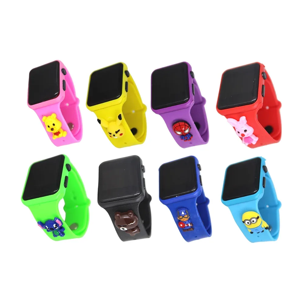 Reloj pulsera touch infantil con extensión de plástico y decoración de figuras de personajes, variedad de diseños / lf-dzb5448 / dzb-2360