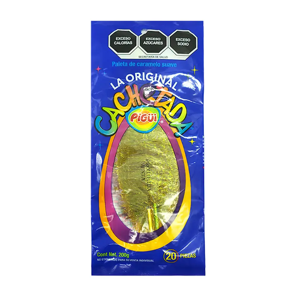 Paquete con 20 cachetadas de caramelo suave la original, 200g, variedad