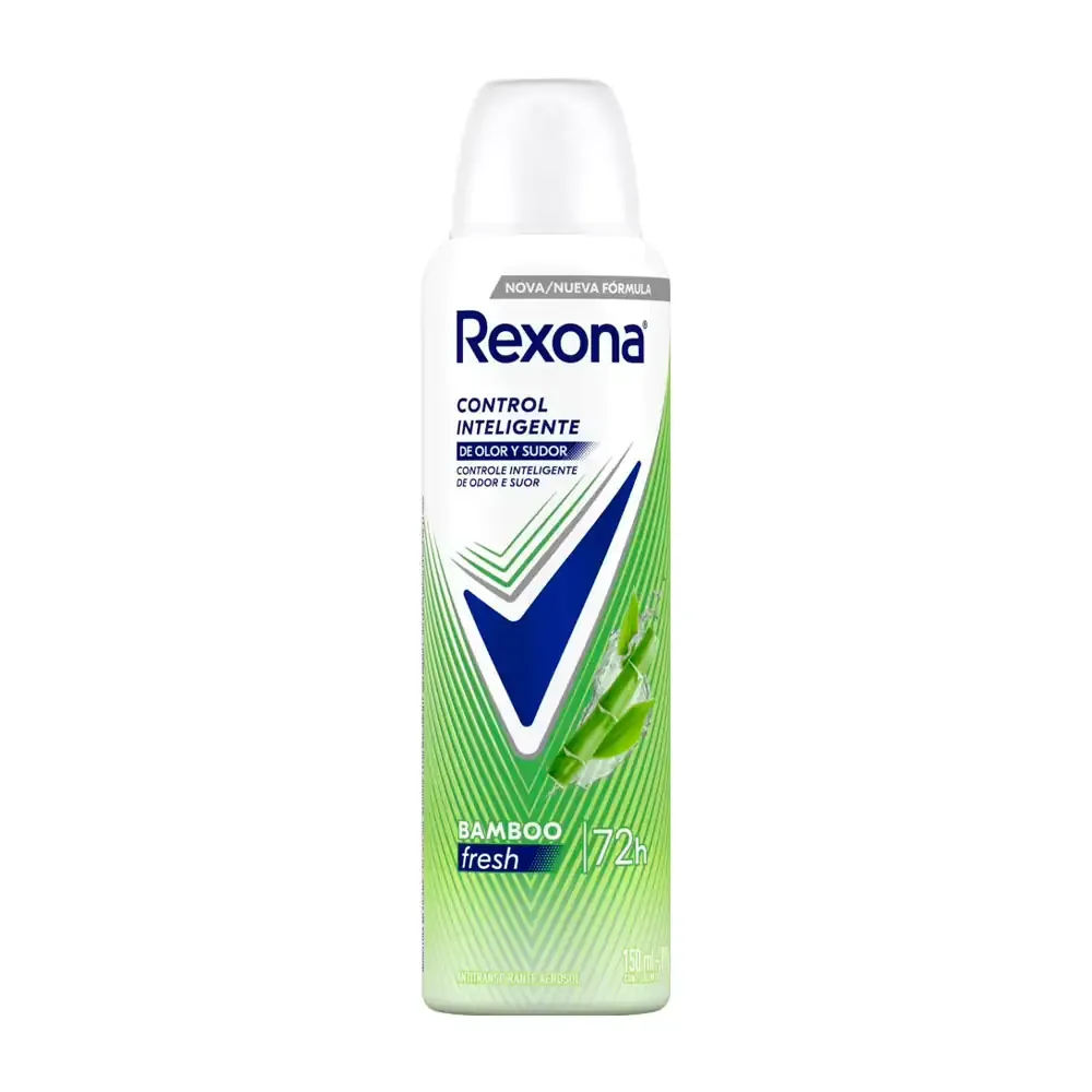 1pz Desodorante antitranspirante rexona en aerosol, aroma bamboo fresh, 150ml