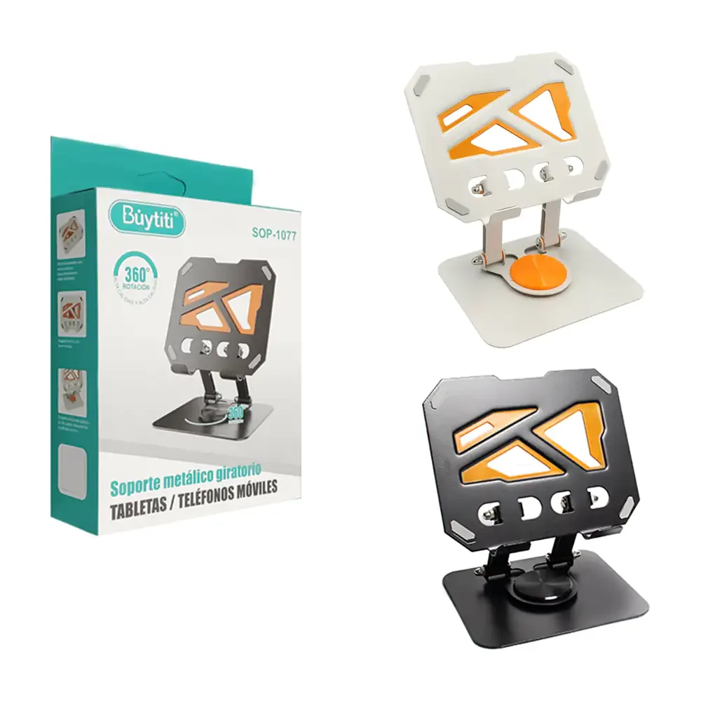 Soporte metálico para laptop buytiti con rotación 360, variedad de colores