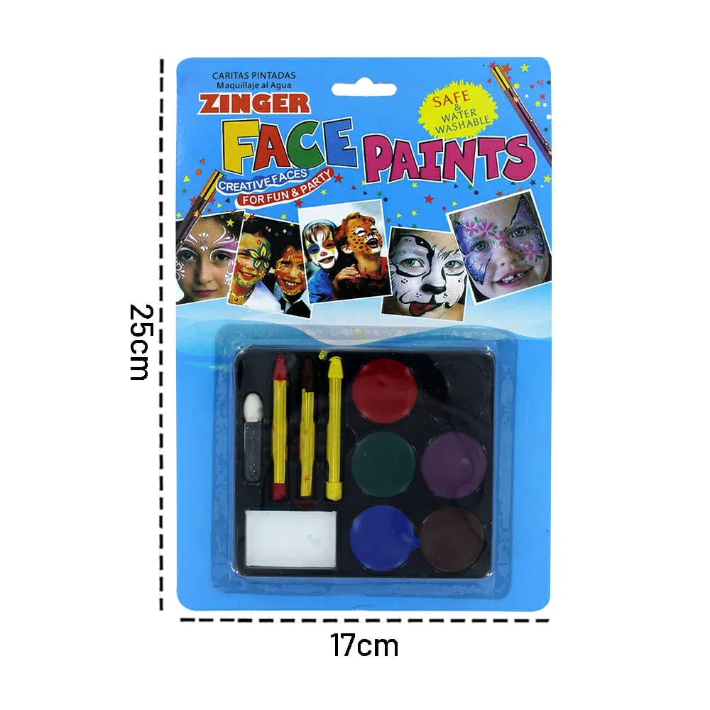 Set de maquillaje facial infantil fácil de remover, variedad de colores / face paints
