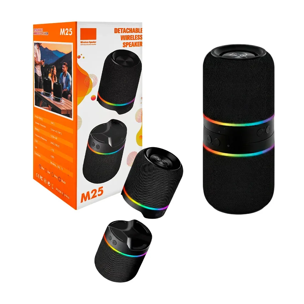 Bocina bluetooth divisible magnética con luces rgb, variedad de colores