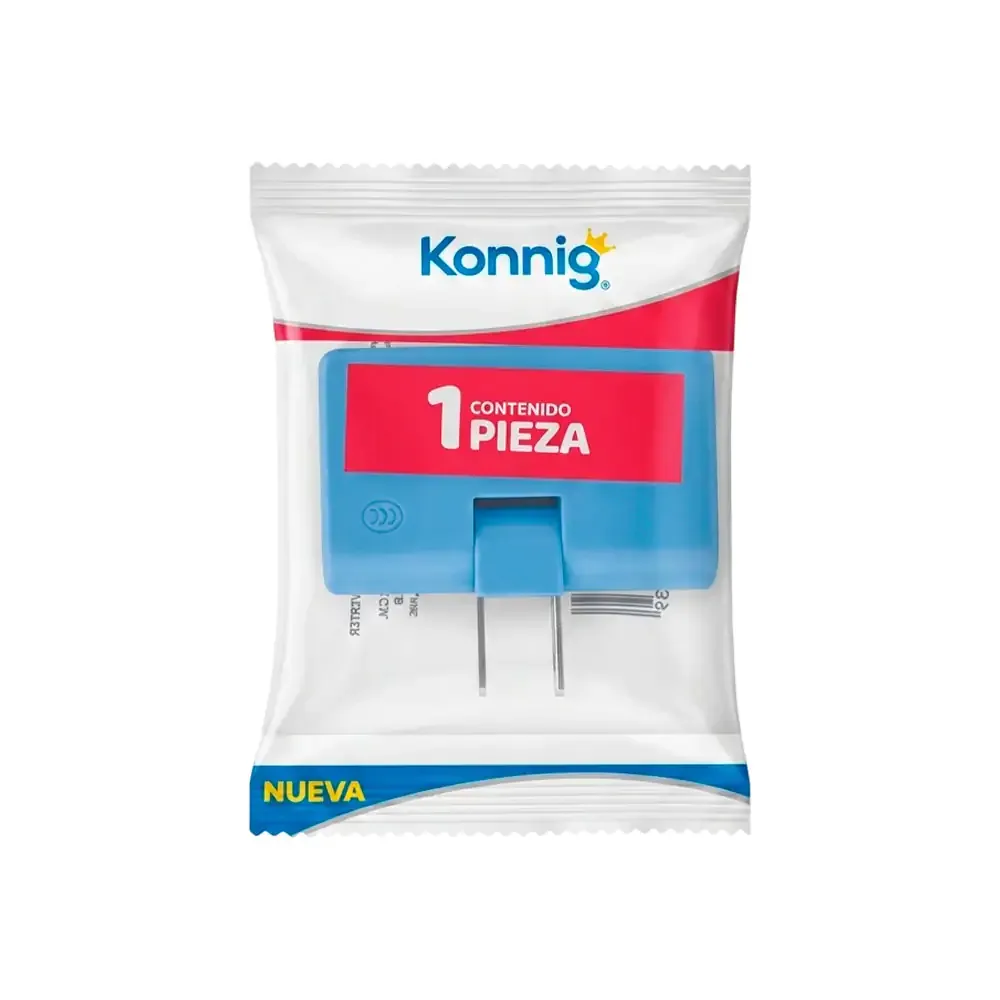 Adaptador multicontacto de plástico con 3 conectores, tipo bisagra, 2500w / kg25105