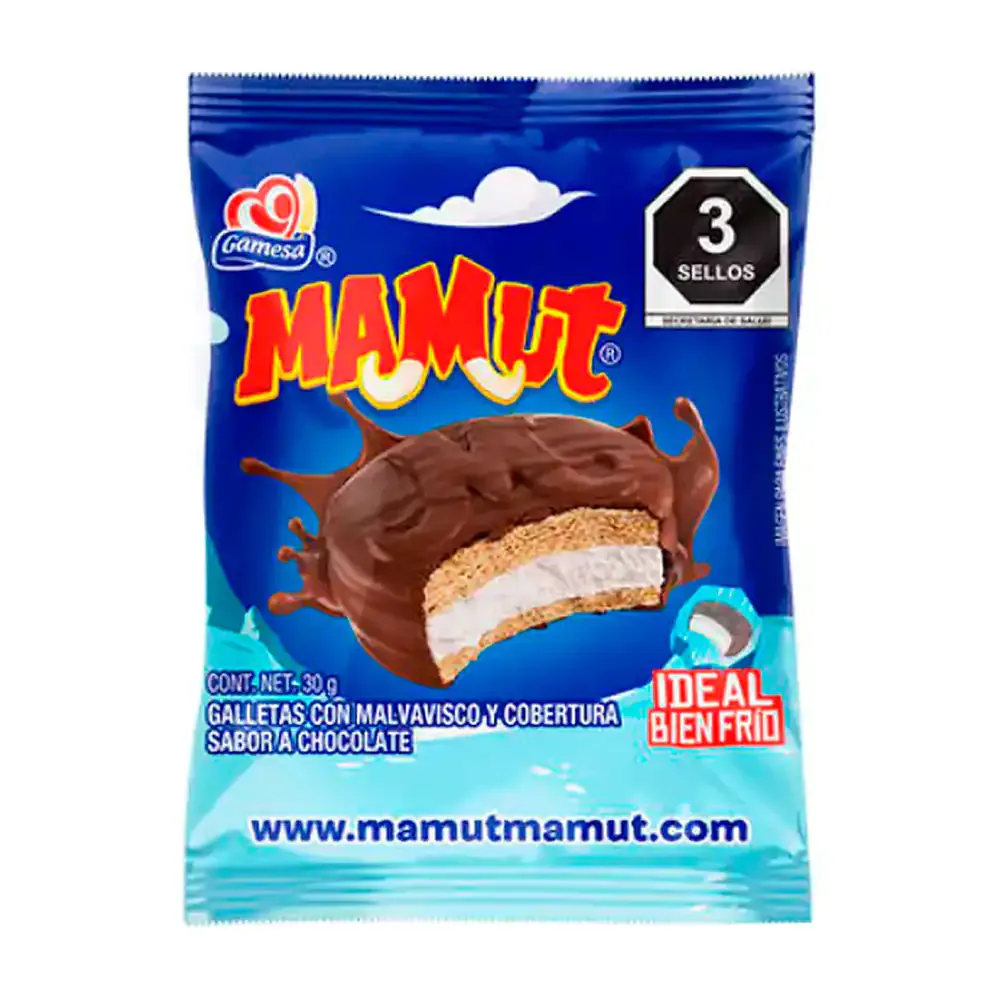 Galleta mamut malvavisco con galleta y cubierta de chocolate, 30g / 636921