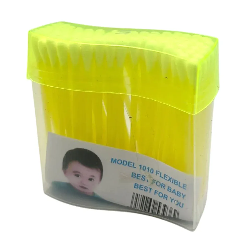 1pza Bote de plástico con 80 cotonetes flexibles, variedad de colores / tingrui / e1332 / 539369