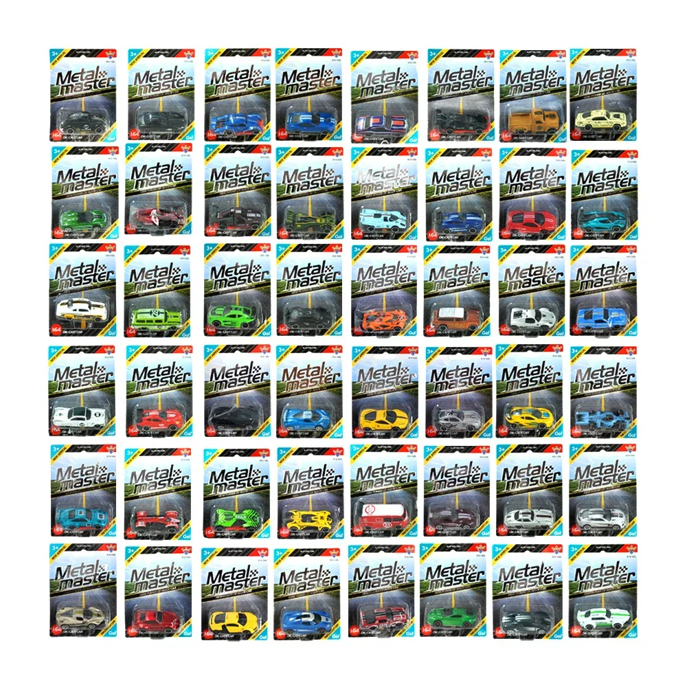 1pz carrito coleccionable, metálico, deportivo o clásico, escala 1:64, variedad