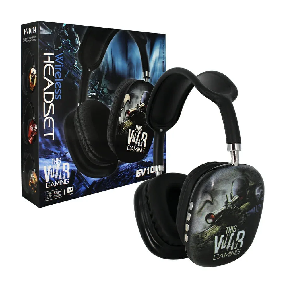 Diadema bluetooth con entrada sd / this war gaming ev1014