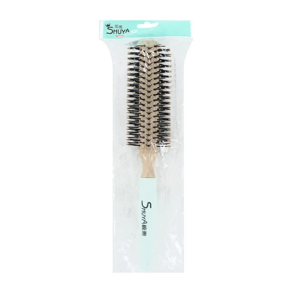 Cepillo shuya redondo bicolor de plástico para el cabello, variedad de colores / 252001