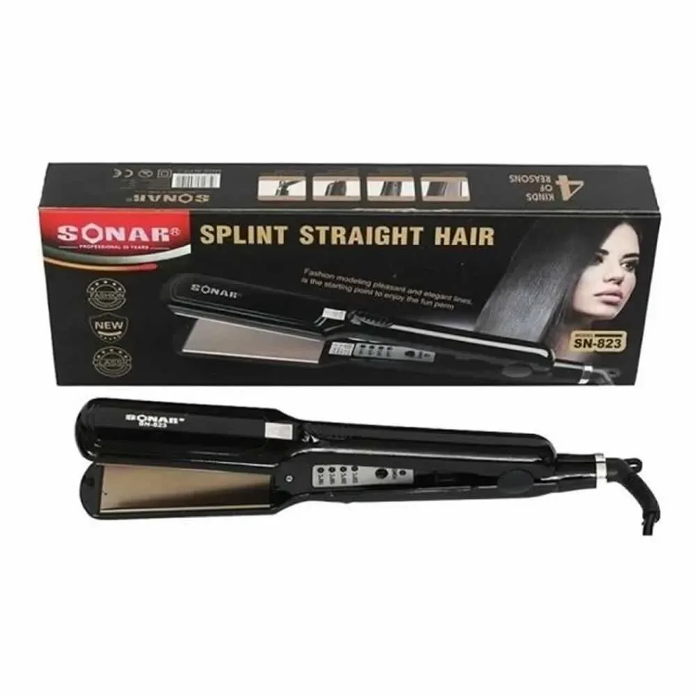 Plancha alaciadora de cabello con 4 niveles de temperatura, sonar / el-59p