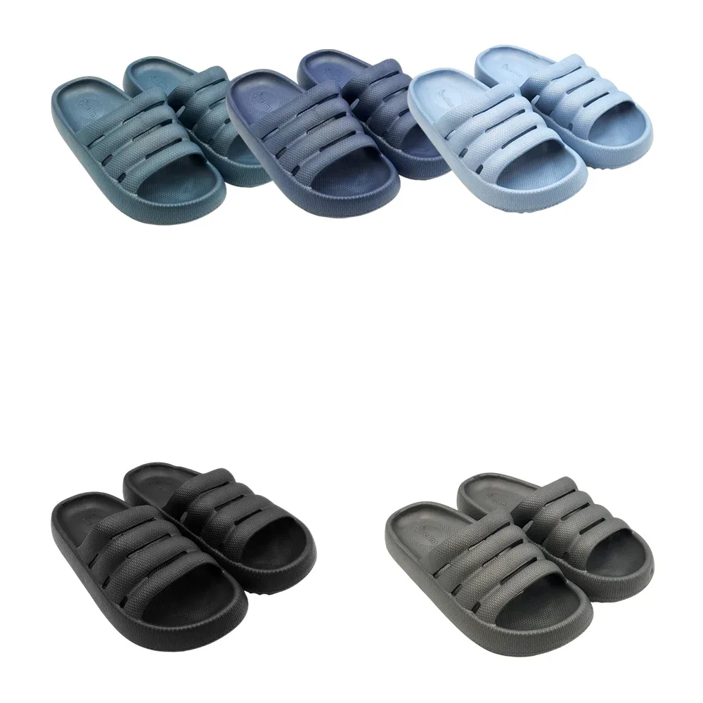 Par de sandalias / chanclas de metedera con abertura de líneas, varias tallas