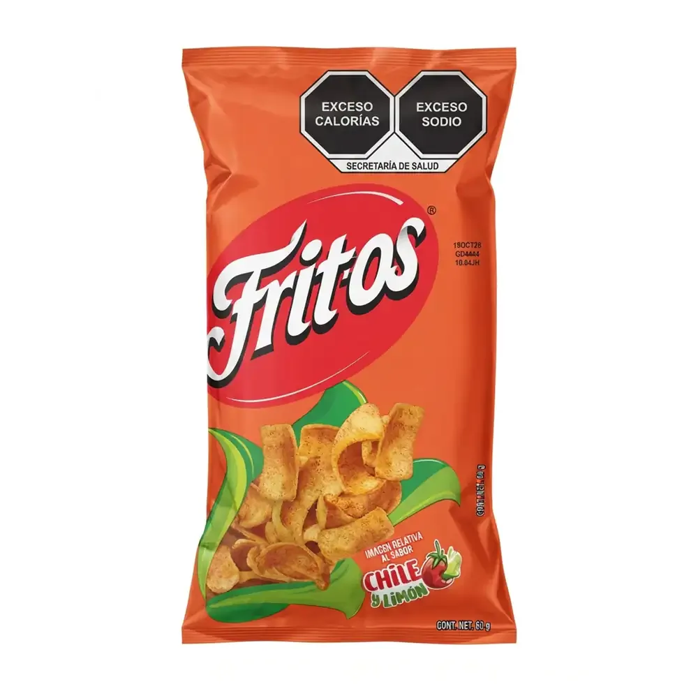 1pz Bolsa de fritos sabor chile y limón, 60g / 116252