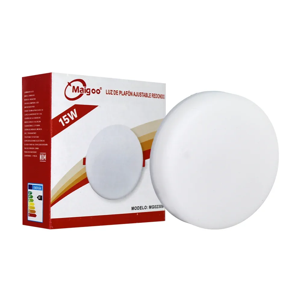 Lámpara / luz de plafón ajustable redondo maigoo de 15w, 8cm / mg02308
