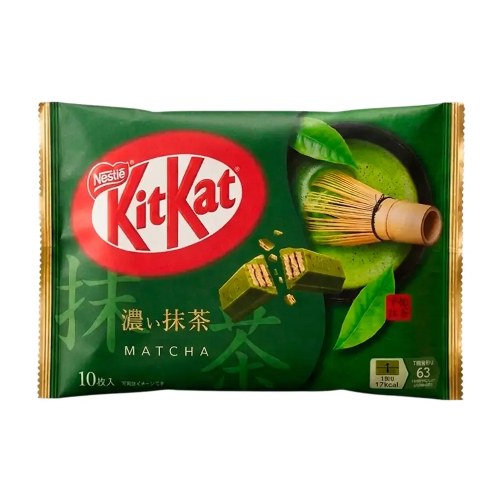 Paquete con 10 mini chocolates kit kat sabor matcha, 113g / 183031