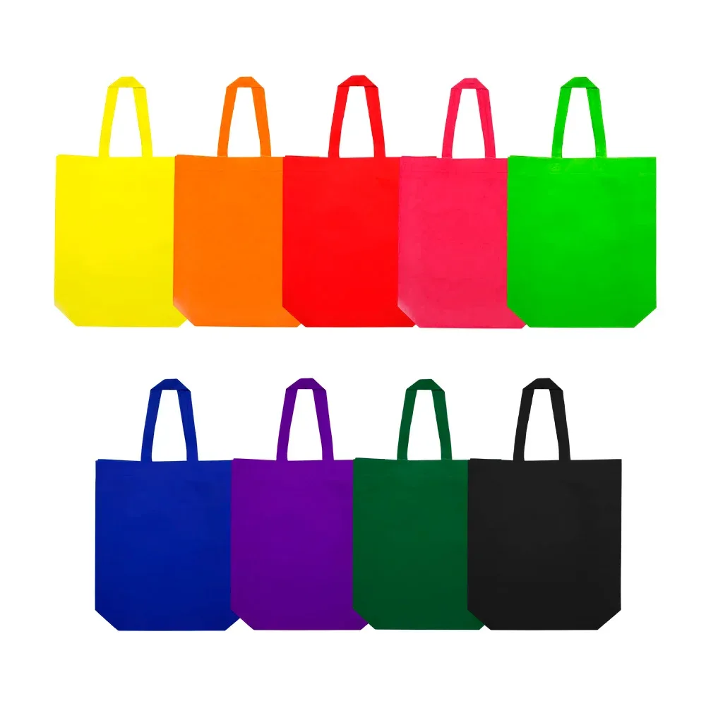 1pza Bolsa ecológica de tela, 42.5x28x10cm, variedad de colores