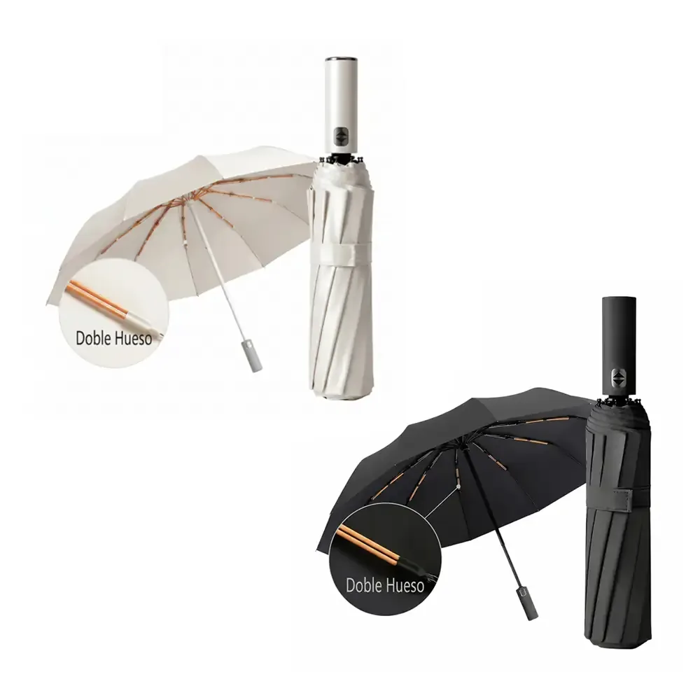 Paraguas automático resistente de bolsillo con protección upf50, variedad