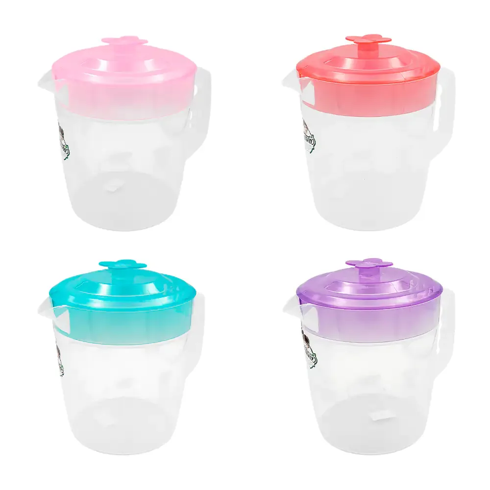 Jarra de plástico transparente aitana con grabado de frutas y capacidad de 2.5l, variedad