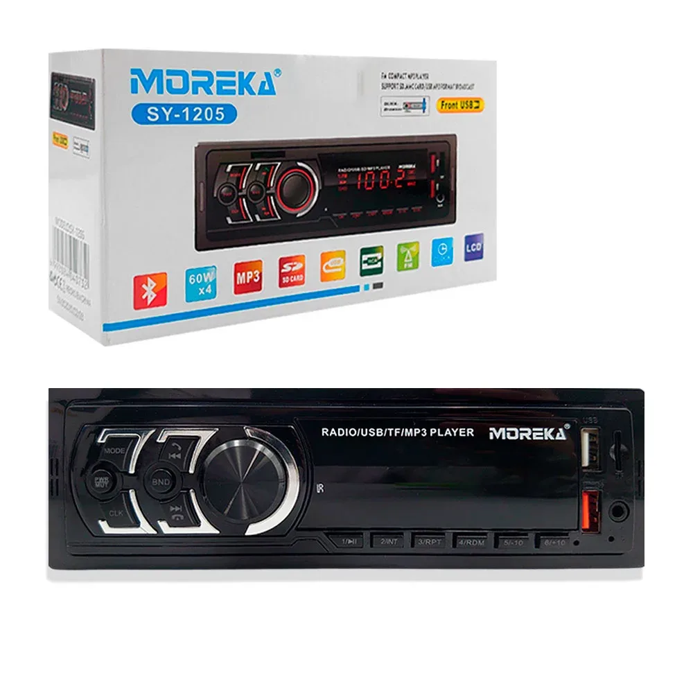 Autoestéreo moreka, usb, tf, radio fm, manos libres multifuncional / sy-1205