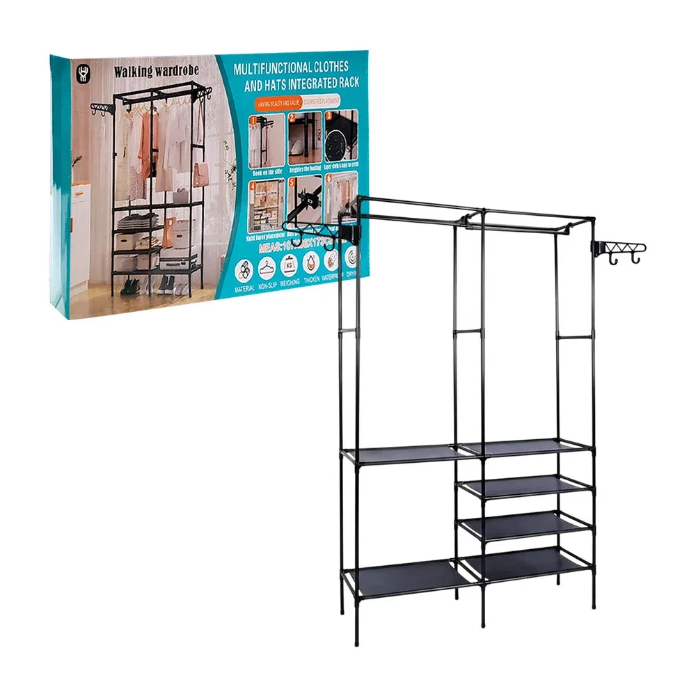 Closet organizador multifuncional 107x36x173cm con múltiples divisiones variedad