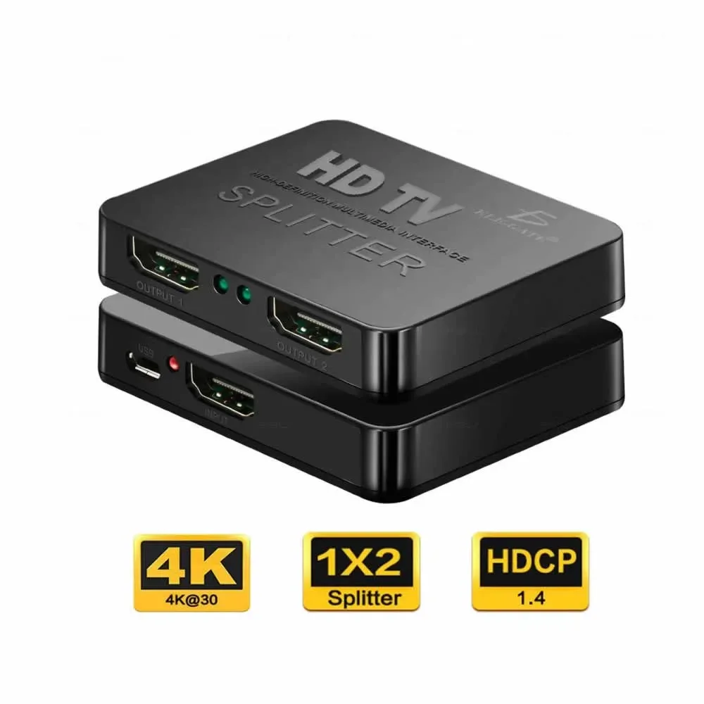 Splitter hdmi 1×2 divisor de señal 2k, 4k y 3d