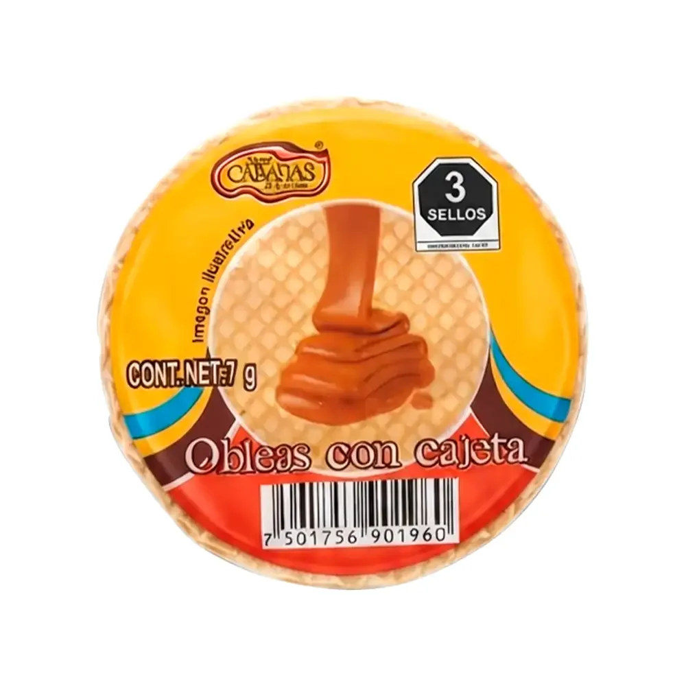 1pz obleas mini super cabadas con relleno de cajeta, 7g / 901960
