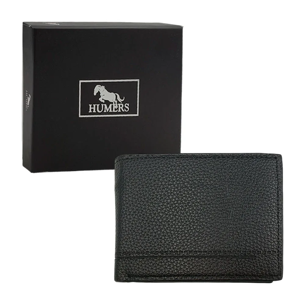 Cartera humers para caballero, piel sintética, múltiples compartimentos, surtido